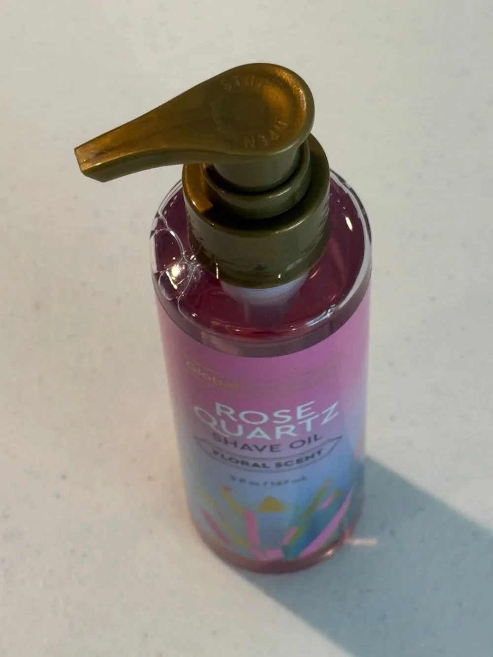 Global Beauty Care Rose Quartz Shave Oil Floral Scent 5 oz Hydrating